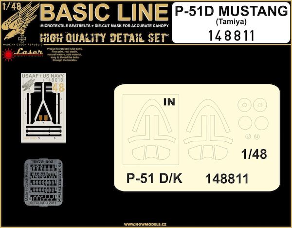P51D Mustang Basic line detail set (Tamiya)  HGW148811