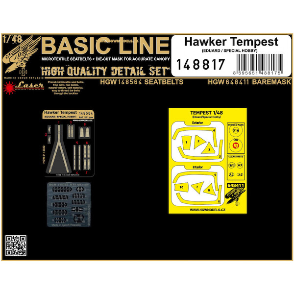 Hawker Tempest  Basic line detail set (Special Hobby, Eduard)  HGW148817
