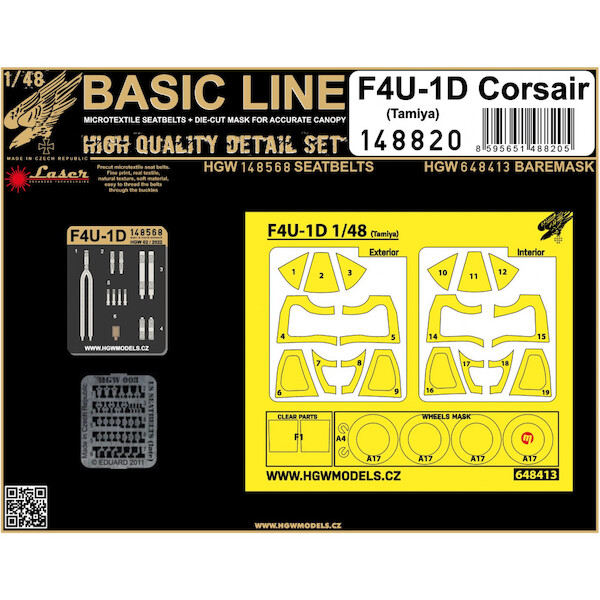 F4U-1D Corsair Basic line detail set (Tamiya)  HGW148820
