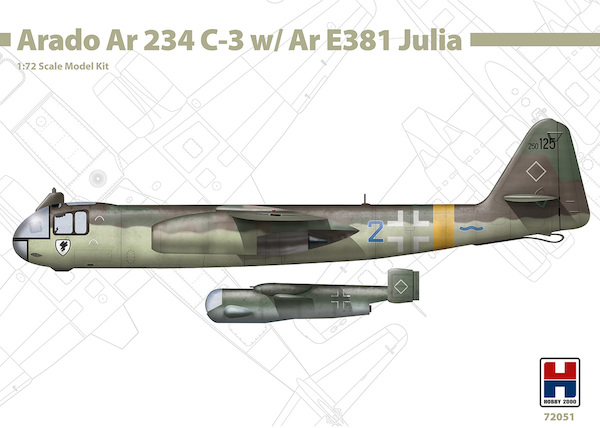 Arado AR234C-3 with AR E381 Julia  72051