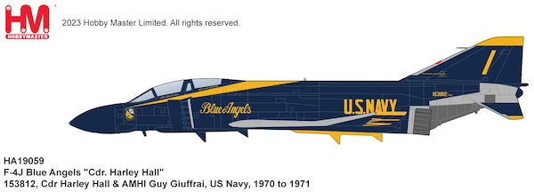 McDonnell Douglas F4J Phantom II US Navy Blue Angels "Cdr. Harley Hall" 153812, Cdr Harley Hall & AMHI Guy Giuffrai, US Navy,  1970 to 1971  HA19059