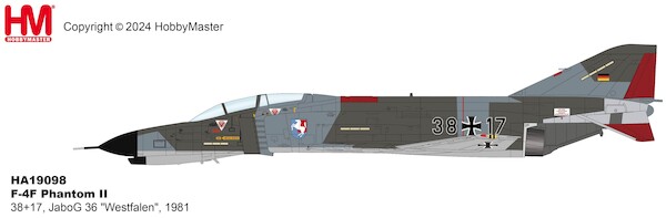 McDonnell Douglas F4F Phantom II Luftwaffe, 38+17, JaboG 36 "Westfalen", 1981  HA19098
