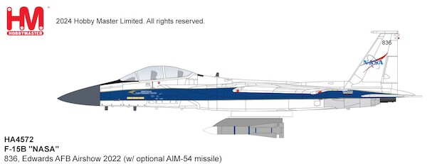 McDonnell Douglas F15B "NASA" 836, Edwards AFB Airshow 2022 (w/ optional AIM-54 missile)  HA4572