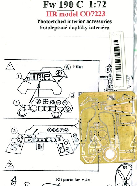 Focke Wulf FW190A/F Photoetched interior accessories  co7223
