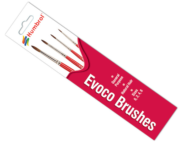 Evoco Brush set incl. no 0, no 2, no 4 and no 6  HAG4150