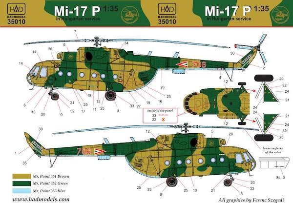 Mil Mi17P Hip in Hungarian service  HAD35010