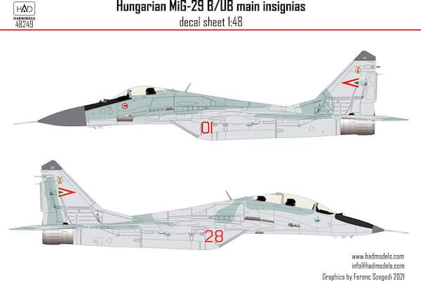 MikoyanMiG-29 B/UB  Hungarian Air Force main  insignias  HAD48249