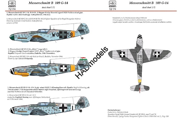 Messerschmitt BF109G-14 (Luftwaffe, Hungarian AF)  HAD72174