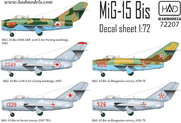 Mikoyan MiG15Bis Fagot  (Hungarian AF, North Korea, USSR)  HAD72207