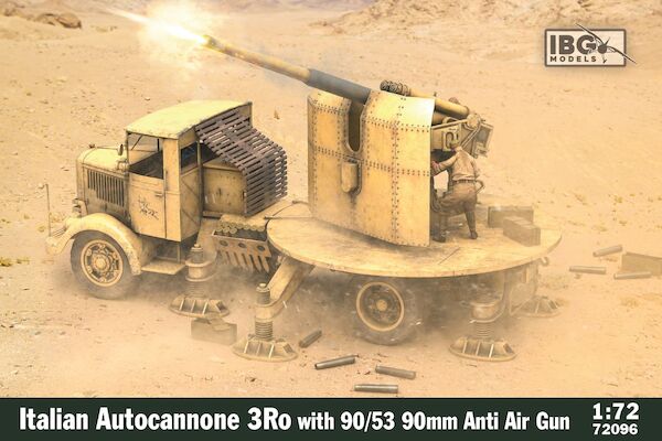 Italian Autocannone 3Ro with 90/53 90mm Anti Aircraft gun  72096
