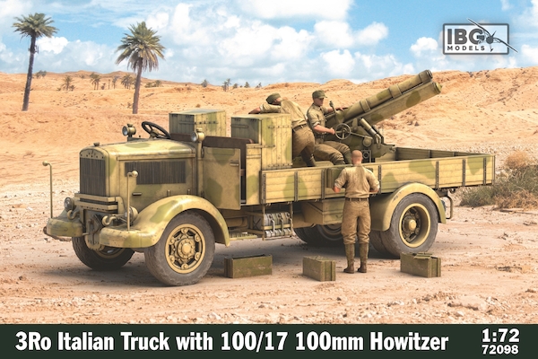 3Ro Italian truck with 100/17 100mm howitser  72098