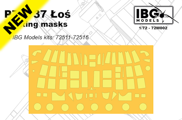 Painting Mask for PZL 37 Los (IBG)  IBG72M002