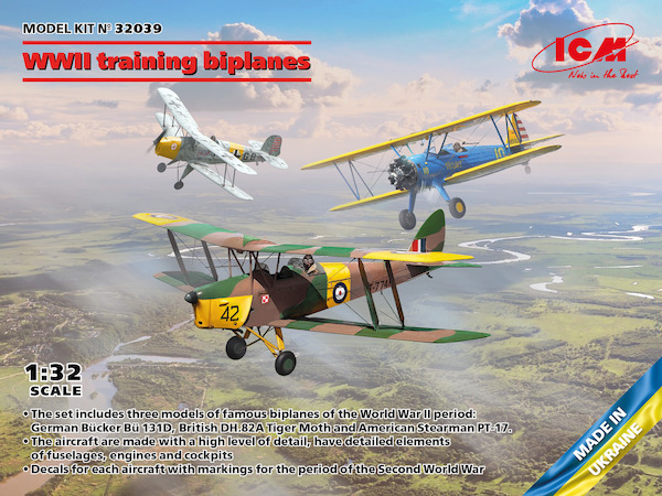 WWII Training Biplanes (Tiger Moth, Bu131, Stearman)  32039