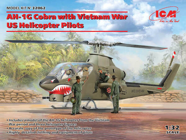 Bell AH1G Cobra with Vietnam War US Helicopter Pilots  32062