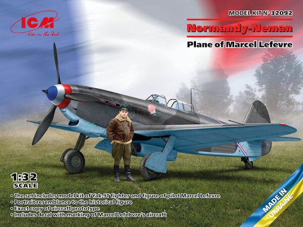 Yakovlev Yak9T  Normandy-Niemen. Plane of Marcel Lefevre Incl. pilot figure  32092