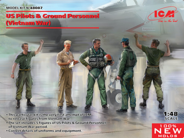 US Pilots & Ground Personnel (Vietnam War) (5 fig.)  48087