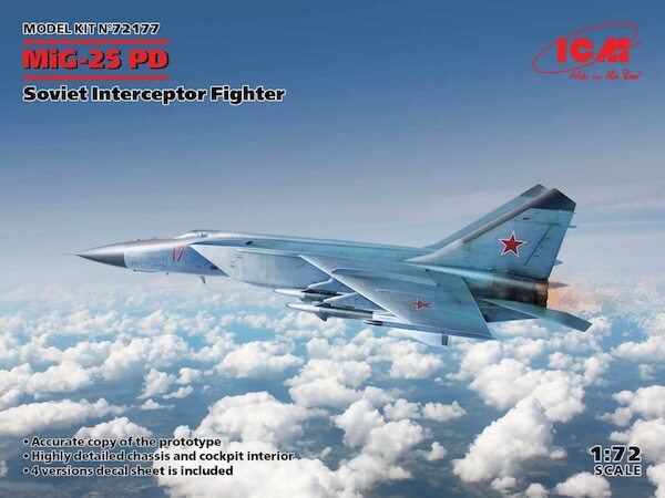 Mikoyan MiG-25PD Foxbat Soviet Interceptor Fighter  ICM72177