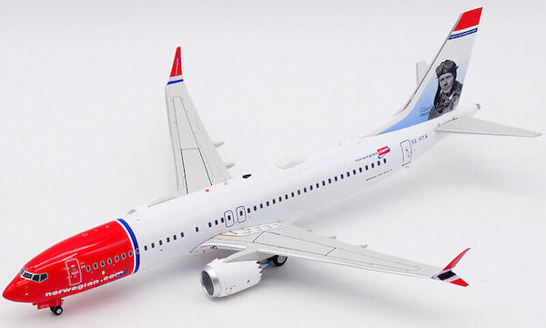 Boeing 737 MAX 8 Norwegian Air Shuttle "Charles Lindbergh" SE-RTA with stand  IF73MDY1120