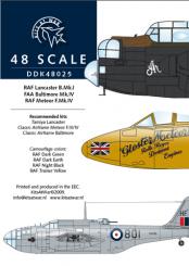 Lancaster B Mk1 (RAF), Baltimore MKIV (FAA) Meteor F MKIV (RAF)  ddk4825