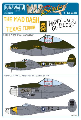 Lockheed P38J-15-LO Lightning  'Happy Jack"  kw132032
