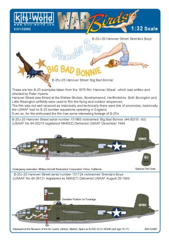 North American B-25H Mitchell (Hannover Street filmstars 'Big Bad Bonnie' and 'Brenda's Boys')  kw132060