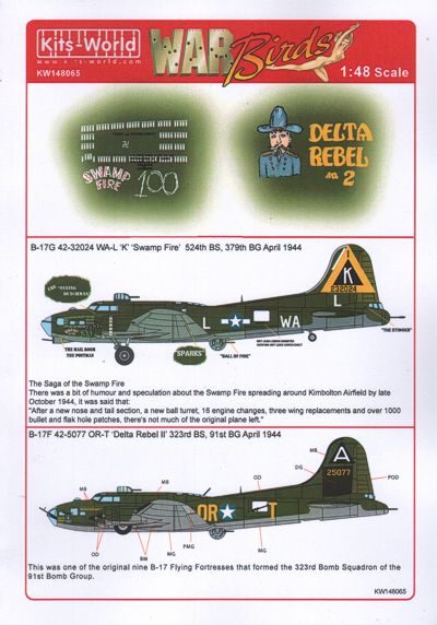 B17G Flying Fortress ("Swamp Fire"379BG)  kw148065