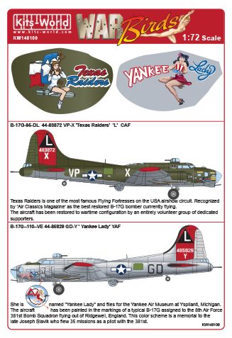 B17G Flying Fortress ("Texas Ryders" CAF, "Yankee lady", YAF)  kw148109
