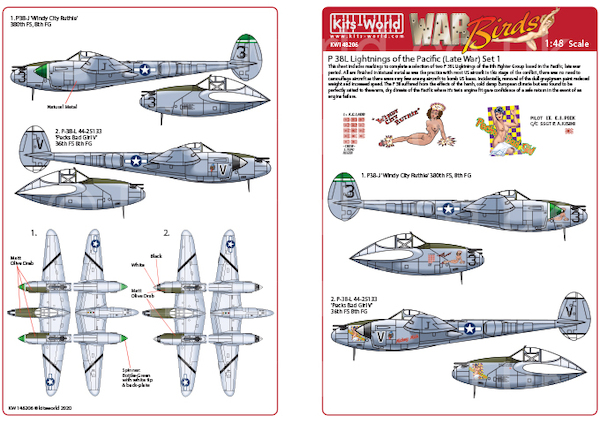 P38L/G Lightnings of the Pacific (Late War) Set 1  kw148206