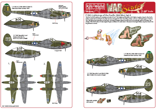 P38G Lightnings of the Pacific (Mid War) Set 4  kw148209