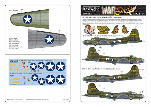 B17E Heavies over the Pacific "Nose Art" part 2  KW172183