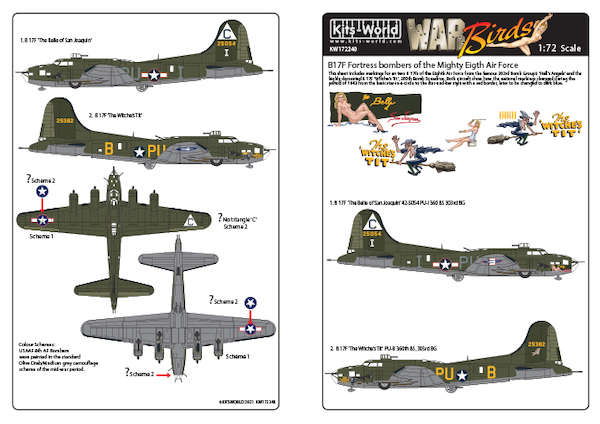 B17F Flying Fortress bombers of the Mighty Eighth Air force  kw172240