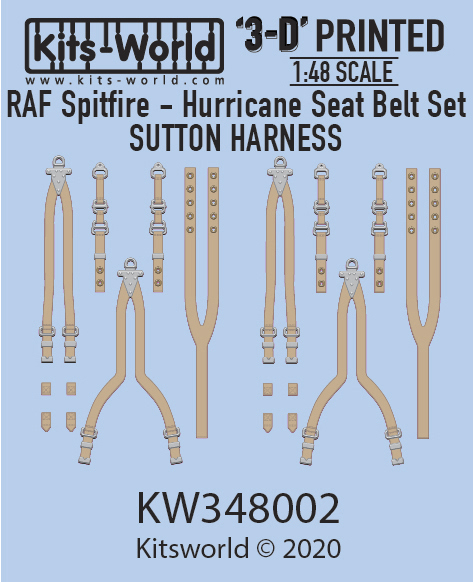 Seat belts RAF Sutton Harness  Set (Hurricane, Spitfire)  KW3D148002