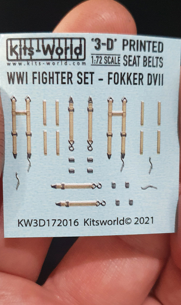 WWI Fighter Seatbelt set - Fokker DVII  KW3D172016