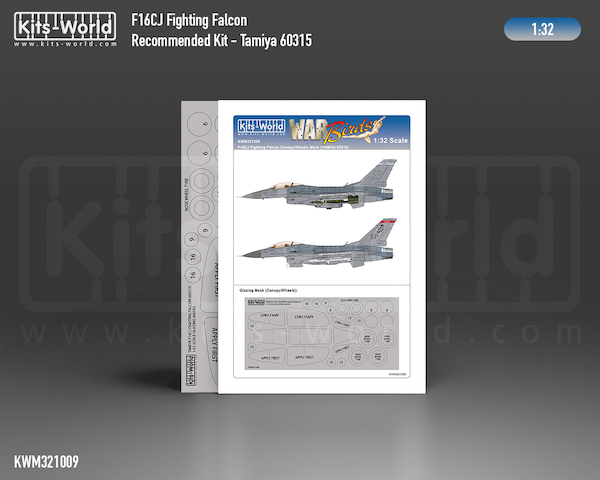 Lockheed Martin F16CJ Fighting Falcon  Canopy and wheel mask (Tamiya 50315)  kwm321009