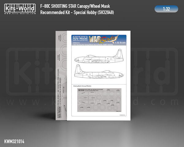 Lockheed F80C Shooting Star Canopy and wheel mask (Special Hobby SH32048)  kwm321014