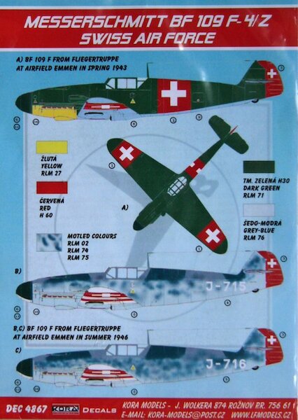 Messerschmitt BF109F-4/Z (Swiss AF)  DEC4867