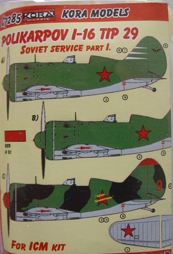 Polikarpov I-16 Tip 29 Soviet service part I (ICM)  C7285