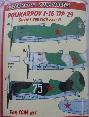 Polikarpov I-16 Tip 29 Soviet service part II (ICM)  C7286