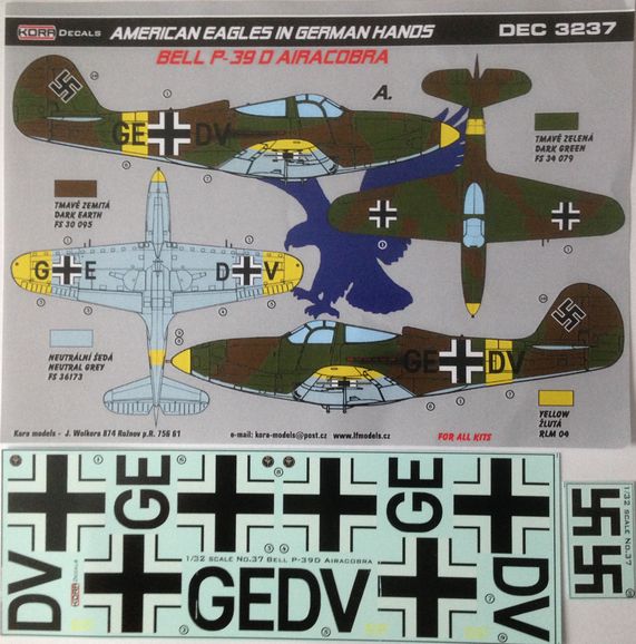 American Eagles in German Hands: Bell P39D Airacobra  DEC3237