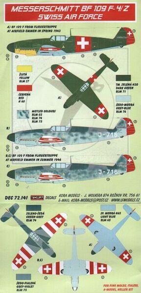 Messerschmitt BF109F-4/Z Swiss AF Part X  DEC72141