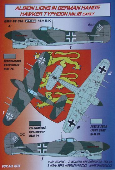 Albion Lions in German Hands; Hawker Typhoon MK1b (Early)  KMD48016