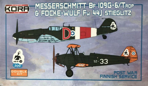 Messerschmitt BF109G-6 & FW44J in Post War Finnish Service (2 kits)  KPK72100