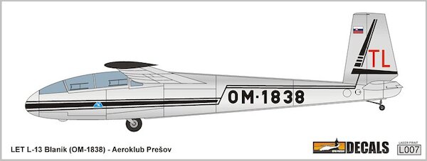 LET L-13 Blank OM-1838 (Aeroklub Presov)  DEC-L007
