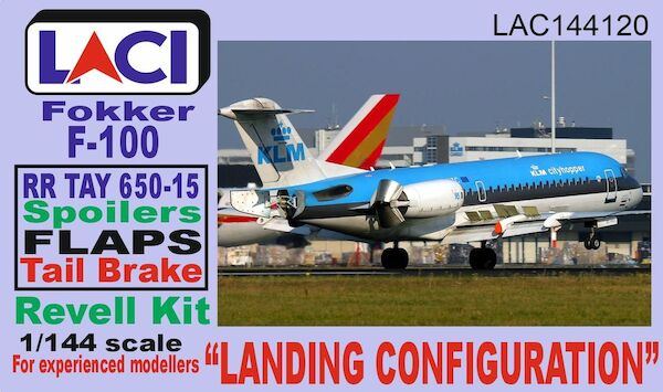 Landing Configuration Fokker F100 RR Tay engines, spoilers and Airbrakes  (Revell)  LAC144120