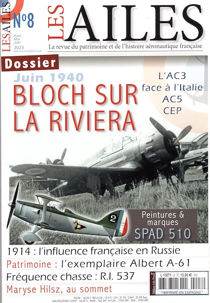 Les Ailes No 8 : Juin 1940 Bloch sur La Riviera  378130711300200080