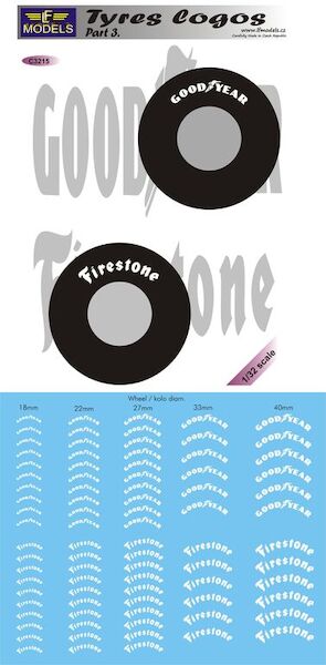 Tyre Logos part 3: 10 options of Good Year and Firestone tyre logos  c3215