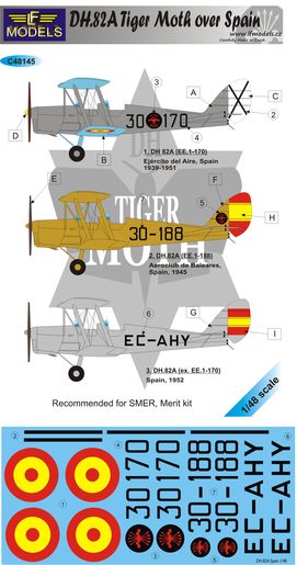 DH82a Tiger Moth over Spain  c48145