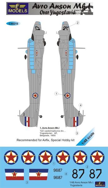 Avro Anson MK1 over Yugoslavia  c48219