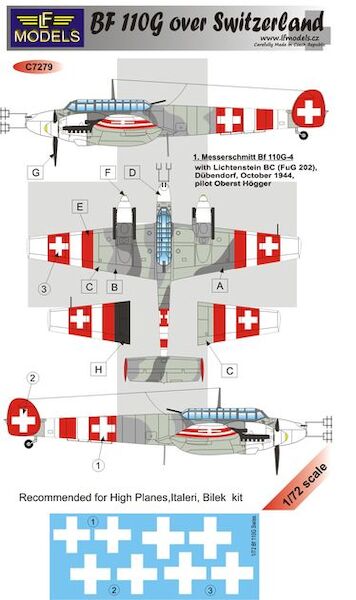 Messerschmitt BF110 over Switserland  c7279