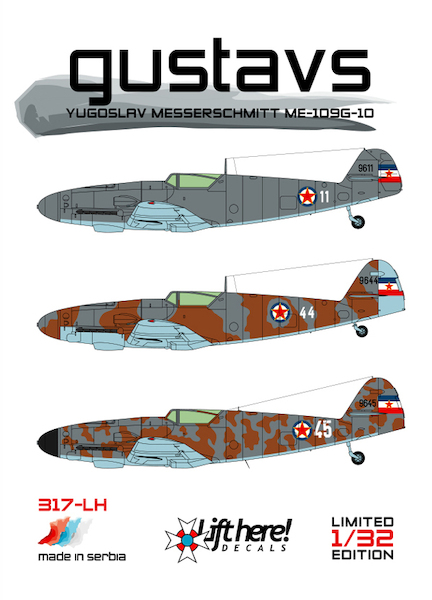 Gustav's , Four Yugoslav Messerschmitt BF109G-10's  317LH